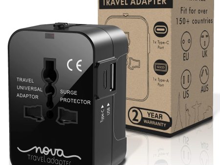 Universal Travel Adapter Universal Adapter and International Travel Adapter Perfect for Multi Country Travel Compatible in Europe Asia UK US Essential for Global Travelers with High Speed USB & USB C For Sale