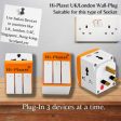 Hi-PLASST (3Pc) UK Multiplug Type-G Flat Pin Plug 13-A Universal 3 Pin Multi-Plug Socket, Plug Converter with Individual Switch, Travel Power Adapter & Surge Protector for UK Hongkong London Ireland Hot on Sale