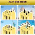 Docoss Fast Charging Universal Travel Adapter International All-in-One Adapter with Type C,QC 3.0,W 3.1A Universal Adapter for UK,US,EU-Universal Plug Power Adapter(Yellow-Black) Cheap