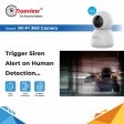 Trueview 3MP Smart CCTV Wi-fi Home Security Camera, 360° View, 2 Way Talk, Cloud Monitor, Detect, Supports SD Card Up to 256 GB, Night Vision, Alexa & Ok Google on Sale