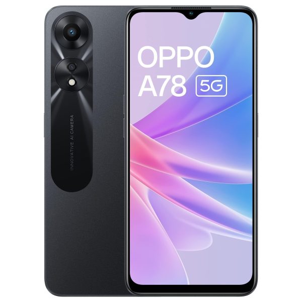 (Refurbished) Oppo A78 5G (Glowing Black, 8GB RAM, 128 Storage) | 5000 mAh Battery with 33W SUPERVOOC Charger| 50MP AI Camera | 90Hz Refresh Rate Hot on Sale