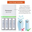 Panasonic CC55 Smart & Quick 1.5-Hours Battery Charger, 1 count. Fashion