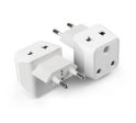 Ceptics India to Europe Travel Adapter Plug Â– 2 in 1 Germany,France Smartphone Adapter-Type C-Ce Certified-Rohs Compliant Â– White-2 Pack Online Sale