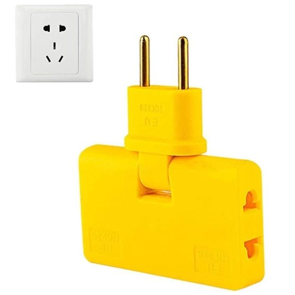 MURTISIDDH Rotate Plug EU Converter 3 in 1 Rotatable Outlet Extender 180 Degree Extension Plug with Foldable Multi Plug Mini Slim Wireless Outlet Adapter(Multicolor,Pic 1) Online Sale