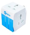 SKADIOO multiplug | Three pin Plug Socket | 3-in-1 Universal Travel Adapter Multi-Plug with Individual Switch Socket with Individual Switch Spike Buster Fuse Protected Hot on Sale