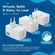 Ceptics Universal Travel Adapter, International All in One Travel Adapter, Universal Travel Accessories with 2xUSB 2.4A, Travel Charger, International Travel Adapter – 3 Pack Supply