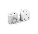 Ceptics Type D Multiple Plug Socket, 3 Pin Multi Plug Socket, 2 in 1 Plug Extension Socket - Dual Inputs for Computer, PC, Laptop, Phone - CE, RoHS, 2 Pack - Lifetime Limited Warranty Sale