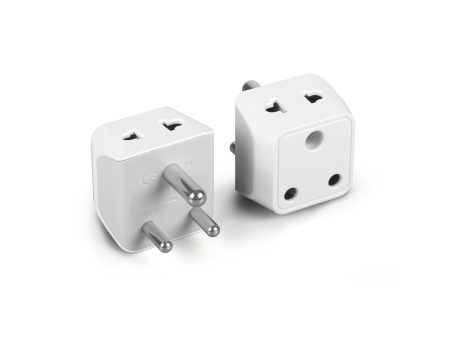 Ceptics Type D Multiple Plug Socket, 3 Pin Multi Plug Socket, 2 in 1 Plug Extension Socket - Dual Inputs for Computer, PC, Laptop, Phone - CE, RoHS, 2 Pack - Lifetime Limited Warranty Sale