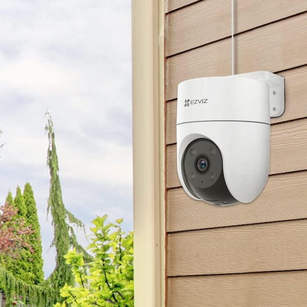 Ezviz by Hikvision H8C 2MP Outdoor Pan & Tilt Wi-Fi Camera|Color Night Vision|360° Coverage|Auto-Tracking|Two-Way Talk|Weatherproof Design|Supports MicroSD Card (Up to 512 GB)|White Discount