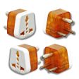 Hi-PLASST (4pcs) 3pin Converter 6amp - 13ampType D Adapter    World (USA, UK, Canada, Europe) to India, Universal Travel Adaptor Plug Three Pin Power Plug Perfect for Laptop, Camera, Charger on Sale