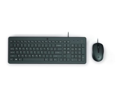 (Refurbished) HP 150 Wired Keyboard and Mouse Combo with 12 Shortcut Keys and USB Mouse with 1600 DPI (2 Hot on Sale