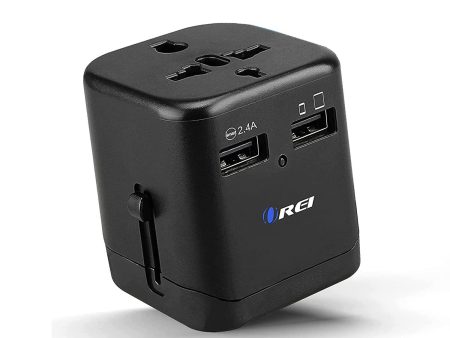 Orei Universal Travel Adapter with 2 USB Ports (2.4A Smart Plug Charging), Multiplug Socket Power Plug for Cell Phones, Tablets, Camera, for Travelers Sale