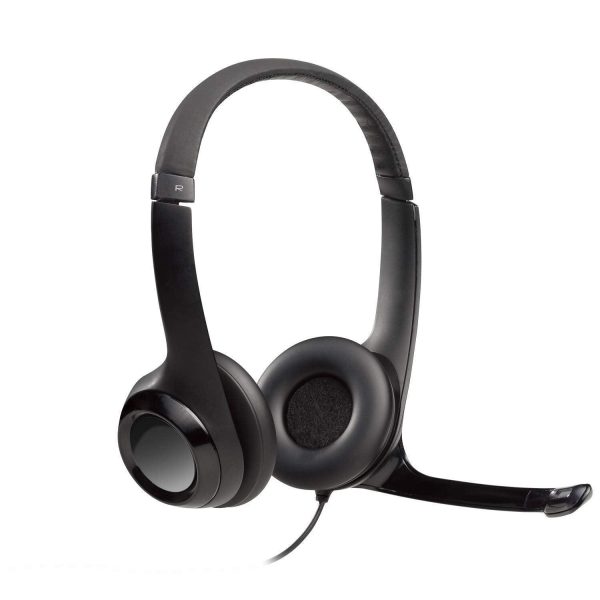 (Refurbished) Logitech H390 Wired USB Headset, 2 Yr Warranty, Stereo Headphones with Noise-Cancelling Mi Supply