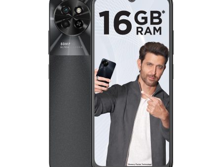 (Refurbished) Itel S23 (8GB RAM + 128GB ROM, Up to 16GB RAM with Memory Fusion | 50MP AI Dual Rear Camera | 5000mAh Battery with Type-C Charging | 90 Hz Display) - Starry Black For Cheap