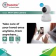 Trueview 3MP Smart CCTV Wi-fi Home Security Camera, 360° View, 2 Way Talk, Cloud Monitor, Detect, Supports SD Card Up to 256 GB, Night Vision, Alexa & Ok Google on Sale