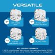 Ceptics 4 in 1 Universal Travel Adapter with Type C - Universal Plug Socket, USB QC 3.0-20W USB-C International Travel Adapter with Lifetime Limited Warranty, Worldwide Travel Adapter, White Hot on Sale