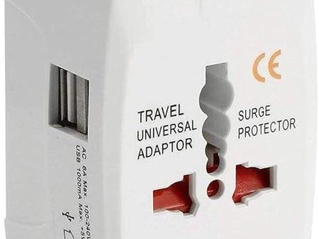 Universal Travel Plug Adapter Worldwide International All in One Portable Travel Adapter Wall AC Power Plug Adapter Wall Charger with Dual USB Charging Ports for USA EU UK AUS Cell Phone Mobile Laptop Cheap