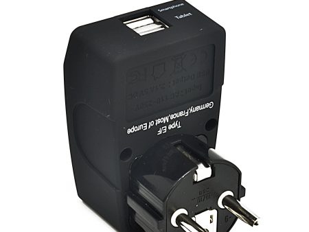 Ceptics 4 in 1 India to Germany, France, Spain & More (Type E F) Travel Adapter Plug - Universal Input - 2 USB - CE Certified - RoHS Compliant (GP4-9) Fashion