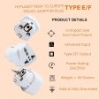 Hi-PLASST India to Europe Germany Travel Adapter Plug Converter Type E Type-F Universal Socket 2pin to 3pin Conversion Plug for Austria • France • Europe • Russia (Pack of 1-Germany Europe Pin) Cheap