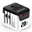 Docoss Fast Charging Universal Travel Adapter International All-in-One Adapter with Type C,QC 3.0,W 3.1A Universal Adapter for UK,US, EU-Universal Plug Power Adapter (Whte-Black) Online now