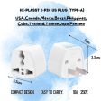 Hi-PLASST Type-A India to US Converter Plug (Pack of 2) India to USA Universal Travel Adapter for Canada, Mexico, Brazil, Philippines, Cuba, Thailand, Taiwan, Japan, Panama 2pin Plug Sale