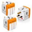 Hi-PLASST (3Pc) UK Multiplug Type-G Flat Pin Plug 13-A Universal 3 Pin Multi-Plug Socket, Plug Converter with Individual Switch, Travel Power Adapter & Surge Protector for UK Hongkong London Ireland Hot on Sale