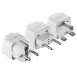 Ceptics European Travel Plug Adapter - Light Weight - Type C, Schuko Type E F, Type G - Ultra Compact - India to Most of Europe, UK, UAE - CE Certified - RoHS Compliant (EU-3SET) For Discount