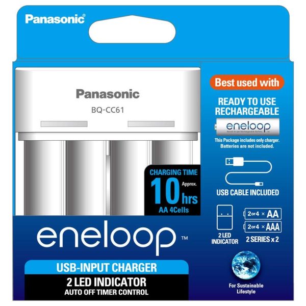 Panasonic Eneloop CC61N Charger for AA & AAA Rechargeable Batteries Fashion