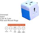 Multi 3 Way Socket Plug Adapter Universal Input Plug with Individual Switches and Led Indicator 10 Amps Accepts Round and Flat Plugs Converter Extension Board Plug (Multi) For Sale