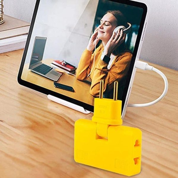 MURTISIDDH Rotate Plug EU Converter 3 in 1 Rotatable Outlet Extender 180 Degree Extension Plug with Foldable Multi Plug Mini Slim Wireless Outlet Adapter(Multicolor,Pic 1) Online Sale