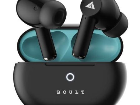 Boult Audio K40 True Wireless in Ear Earbuds with 48H Playtime, Clear Calling 4 Mics, 45ms Low Latency Gaming, Premium Grip, 13mm Bass Drivers, Type-C Fast Charging, BTv 5.3 Ear Buds (Electric Black) Fashion