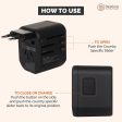 Destinio Universal Travel Adapter with Dual USB Ports, All in One Worldwide Universal Charger Plug for US, UK, Europe, Canada, Singapore and Others (Black, 1 Unit) For Cheap