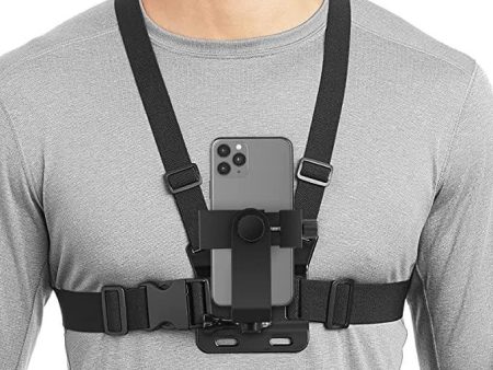 Sounce Mobile Phone Chest Strap Mount GoPro Chest Harness Holder for VLOG POV Compatible with All Cell Phones and GoPro Hero 9, 8, 7, 6, 5,OSMO Action, AKASO and Other Action Camera Online Hot Sale