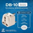 Orei USA to India Converter Plug, World (USA, UK, China) Australia to India Plug Converter - Type D Adapter - 2 in 1 Canada to India Converter Plug - CE - RoHS - Beige - 1 Pack. Discount