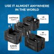 OREI Universal Travel Adapter with Type C - 3 in 1 International Travel Adapter - Universal charger with 1 USB-A, 1 USB-C (2.4A each) and Universal output socket – CE & FCC certified - 3 Year Warranty Cheap