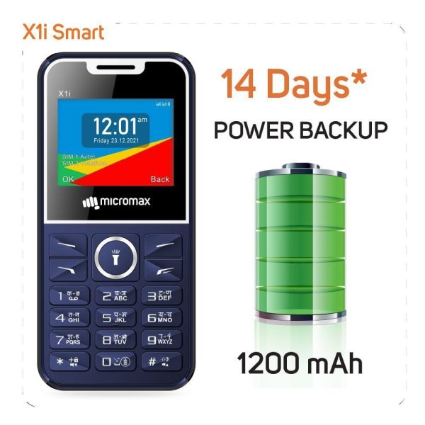 (Refurbished) Micromax X1i Smart - Blue Online Sale