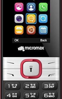 (Refurbished) Micromax S117, Dual Sim Keypad with Long Lasting Battery & Dedicated Notification Ring, Wireless FM with Auto Call Recording, Camera| Black & Red Online Hot Sale