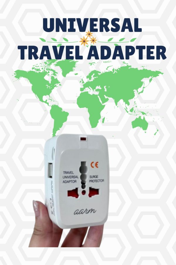 aarm 4 in 1 Universal Travel Adapter with Type C - Universal Plug Socket with 2 USB-A 2.1A, 1 USB-C 3A, International Travel Adapter with 1 Year Warranty Online now