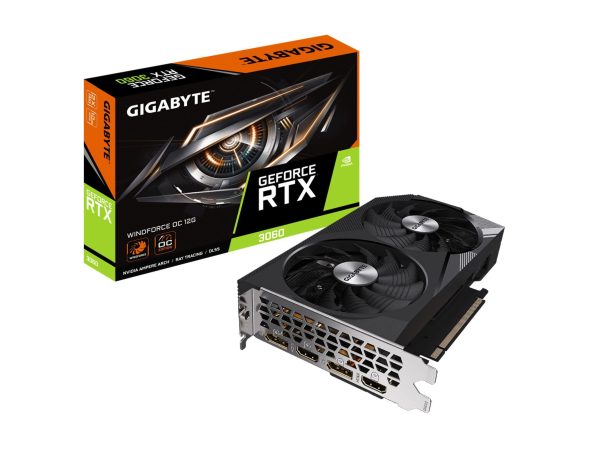 GIGABYTE NVIDIA GeForce RTX 3060 WINDFORCE OC 12GB GDDR6 pci_e_x16 Graphics Card (GV-N3060WF2OC-12GD) Online Sale