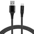 Ambrane Type C Cable 3A Fast Charging 1M Braided Cable for Smartphones, Tablets, Laptops & other Type C devices, 480Mbps Data Sync, Quick Charge 3.0 (RCT 10, Black) Online Sale