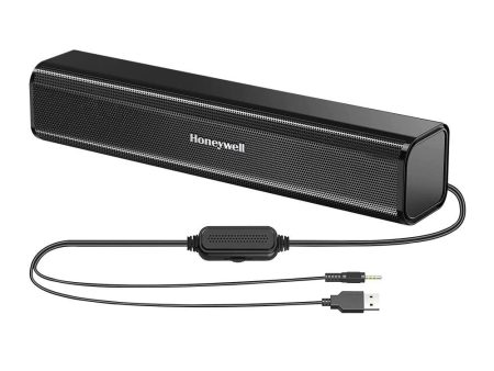 (Refurbished) Honeywell Moxie V500 10W Portable USB Wired Soundbar, Speaker for PC, Desktop and Laptop w For Sale