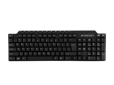 Zebronics ZEB-KM2100 Multimedia USB Keyboard Comes with 114 Keys Including 12 Dedicated Multimedia Keys & with Rupee Key For Cheap