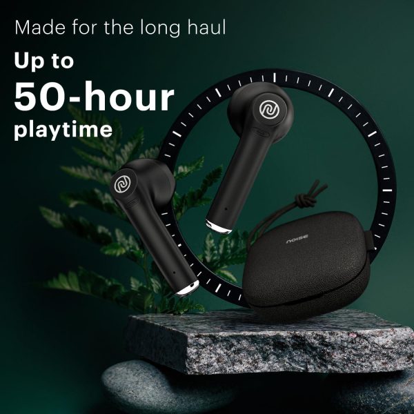 Noise Explore in Ear TWS Earbuds with 50H of Playtime, Quad Mic with ENC, Instacharge(10 min=120 min), 12mm Driver, Low Latency(up to 50ms), BT v5.3 (Pitch Black) Online Hot Sale