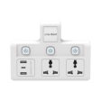 One Beat Cordless Extension Board with Individual Switch-Multi Plug Socket with 2 USB A & 1 USB C Slot - Flex Board with Safety Shutter Protection Online Sale