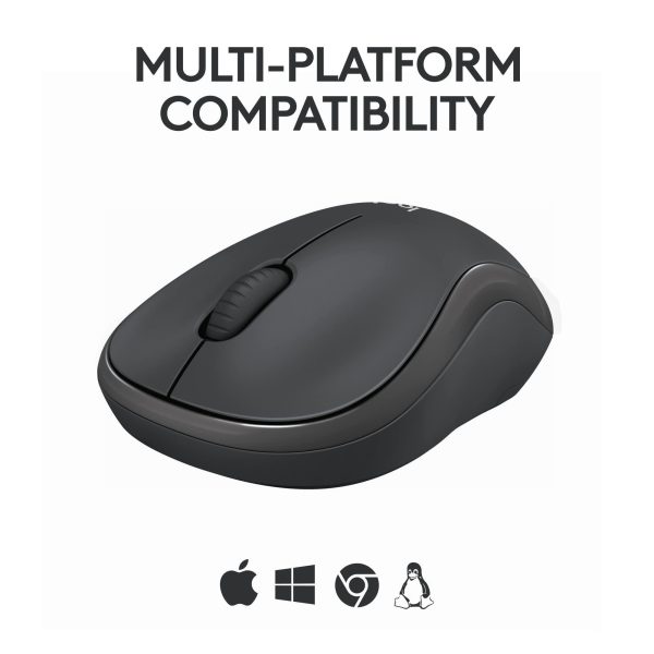 Logitech M240 Silent Bluetooth Mouse, Wireless, Compact, Portable, Smooth Tracking, 18-Month Battery, for Windows, macOS, ChromeOS, Compatible with PC, Mac, Laptop, Tablets - Graphite Cheap