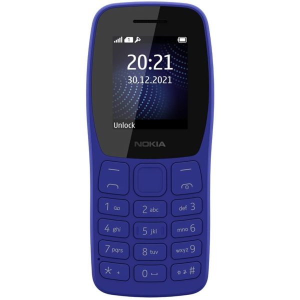 (Refurbished) Nokia 105 Classic | Single SIM Keypad Phone with Built-in UPI Payments, Long-Lasting Battery, Wireless FM Radio, Charger in-Box | Blue Fashion