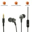 JBL C200SI, Premium in Ear Wired Earphones with Mic, Signature Sound, One Button Multi-Function Remote, Premium Metallic Finish, Angled Earbuds for Comfort fit (Gun Metal) on Sale