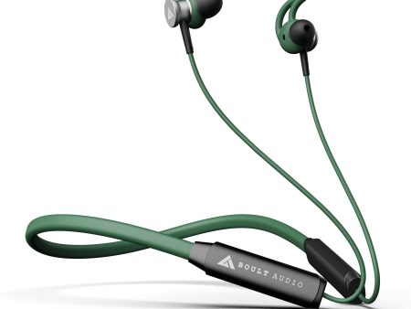 Boult Audio FXCharge Bluetooth Earphones with 32H Playtime, Dual Pairing Neckband, Zen™ ENC Mic, Type-C Fast Charging (5Mins=7.5Hrs), Biggest 14.2mm Bass Driver IPX5 Premium Silicone Neck band (Green) Online Sale