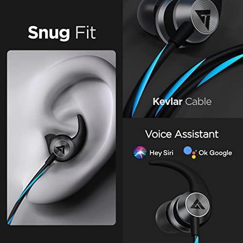 Boult Audio BassBuds X1 in-Ear Wired Earphones with 10mm Extra Bass Driver and HD Sound with mic(Blue) Cheap