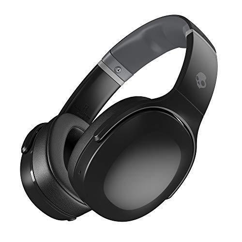 Skullcandy Crusher Evo Wireless Over-Ear Bluetooth Headphones with Microphone, for iPhone and Android, 40 Hour Battery Life, Extra Bass Tech - Bonus Line USB-C Cable -Black Cheap